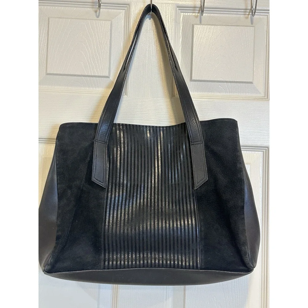 Vintage Courtenay Blk‎ Suede Leather Shoulder Bag